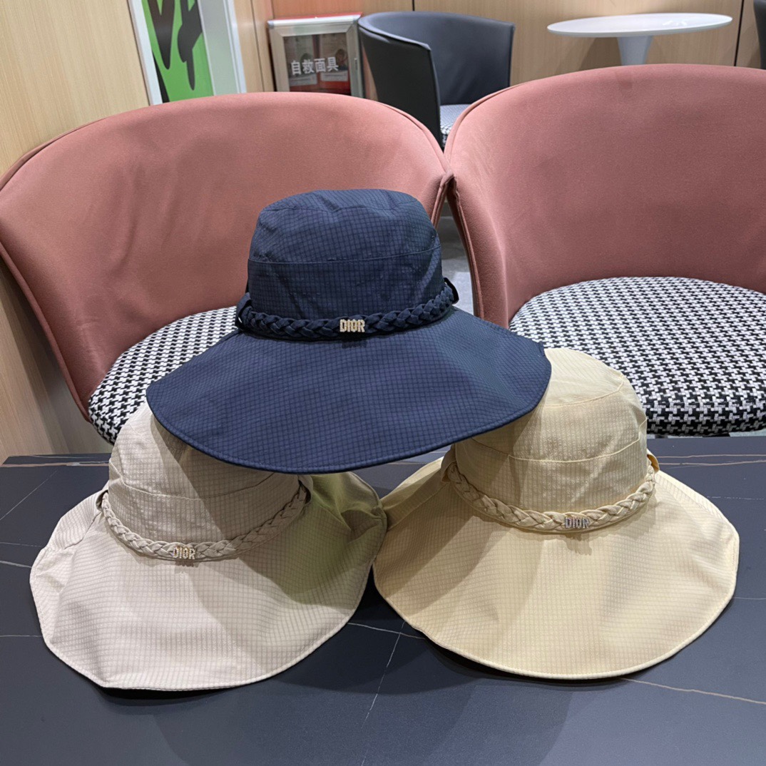 DIOR迪奥2024春夏新款渔夫帽潮流达人必备女款防晒神器