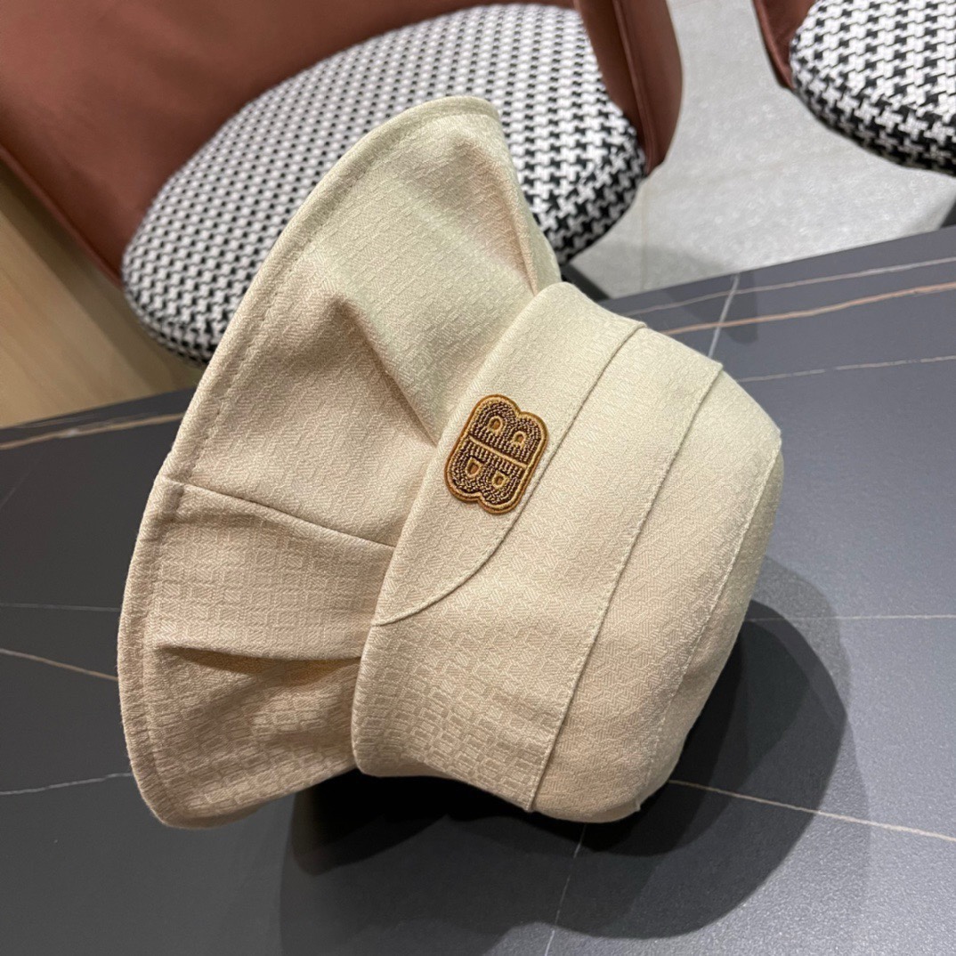 BALENCIAGA巴黎世家2024夏季新款渔夫帽帆布帽简约休闲百搭款头围57cm