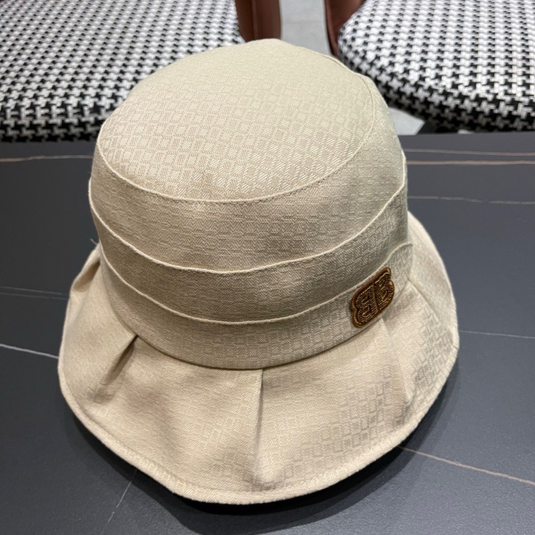 BALENCIAGA巴黎世家2024夏季新款渔夫帽帆布帽简约休闲百搭款头围57cm