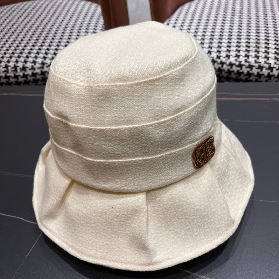 BALENCIAGA巴黎世家2024夏季新款渔夫帽帆布帽简约休闲百搭款头围57cm