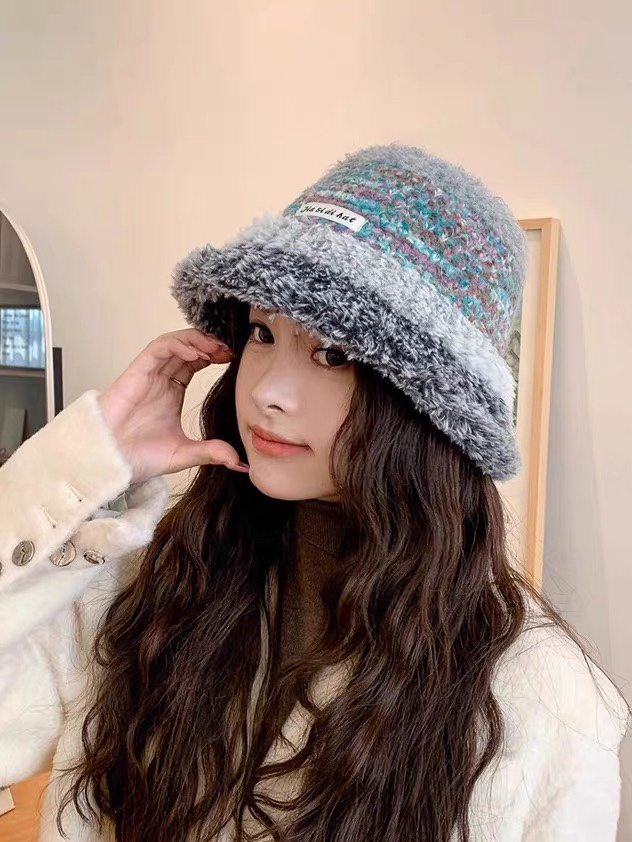 CHANEL香奈儿新款羊毛大牌拼色遮阳针织渔夫帽百搭休闲
