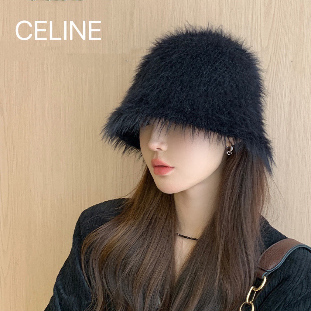 CELINE赛琳新款渔夫帽子女秋冬季日系盆帽网红文艺时尚保暖显脸小水桶帽