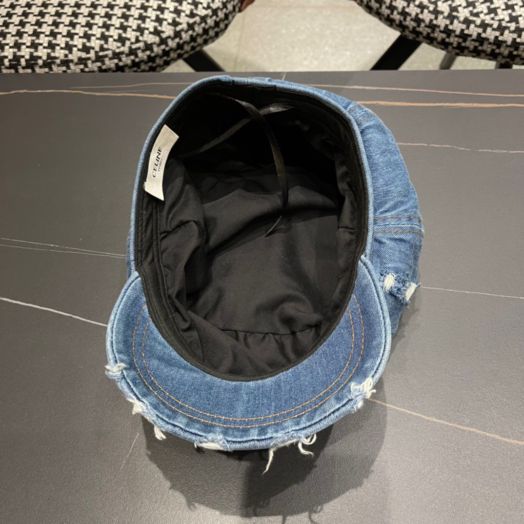 Celine赛琳春季新订单款古典西欧风格是鸭舌牛仔贝雷帽进口材质笔挺舒展整体爽朗有书卷气