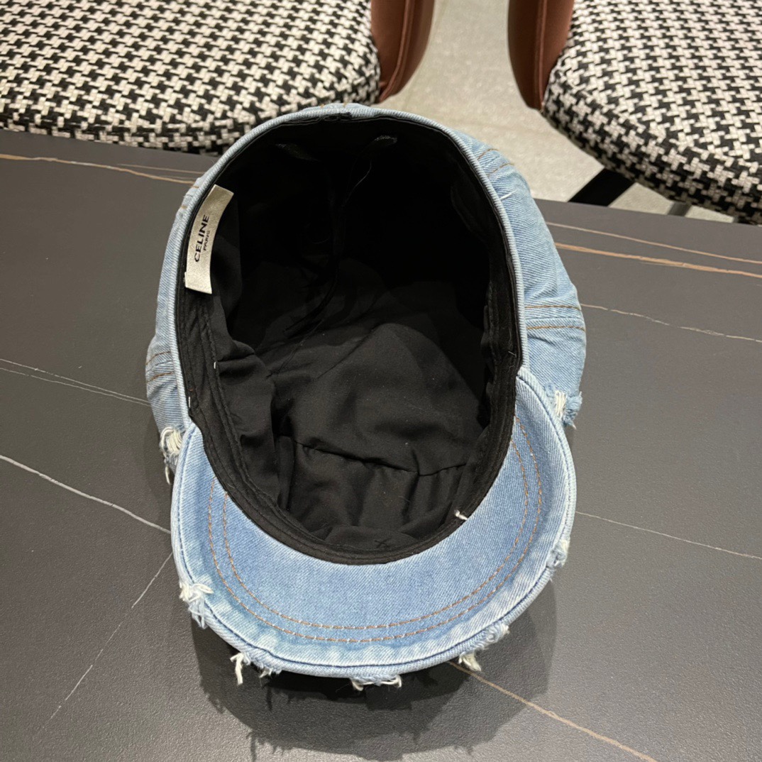 Celine赛琳春季新订单款古典西欧风格是鸭舌牛仔贝雷帽进口材质笔挺舒展整体爽朗有书卷气