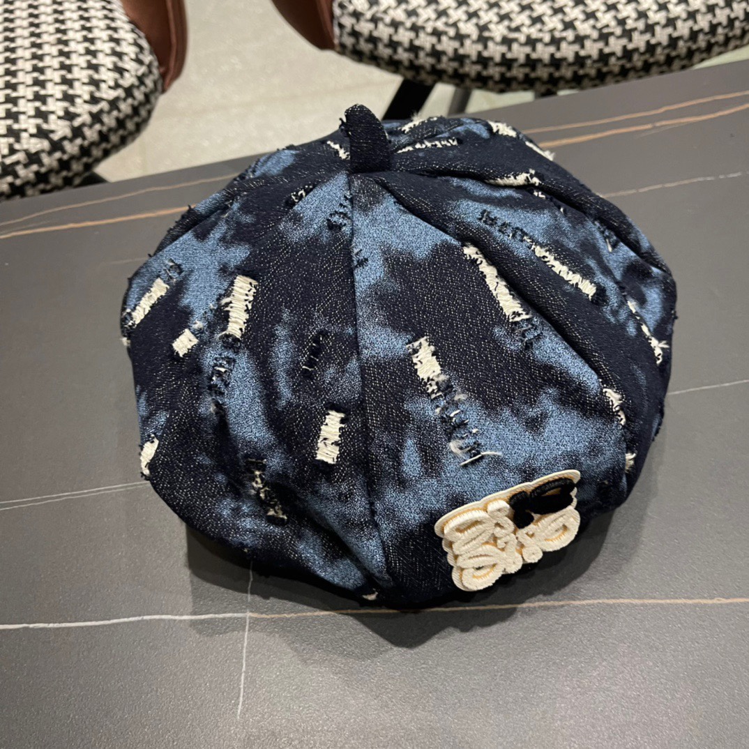 LOEWE罗意威2024新款牛仔八角贝雷帽设计感满满爆款出货超级好搭新款上架