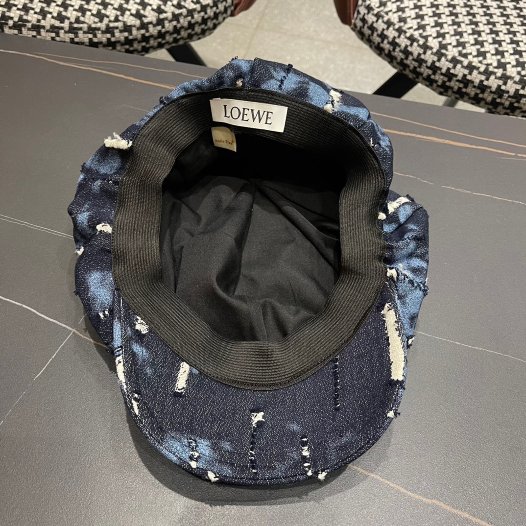 LOEWE罗意威2024新款牛仔八角贝雷帽设计感满满爆款出货超级好搭新款上架