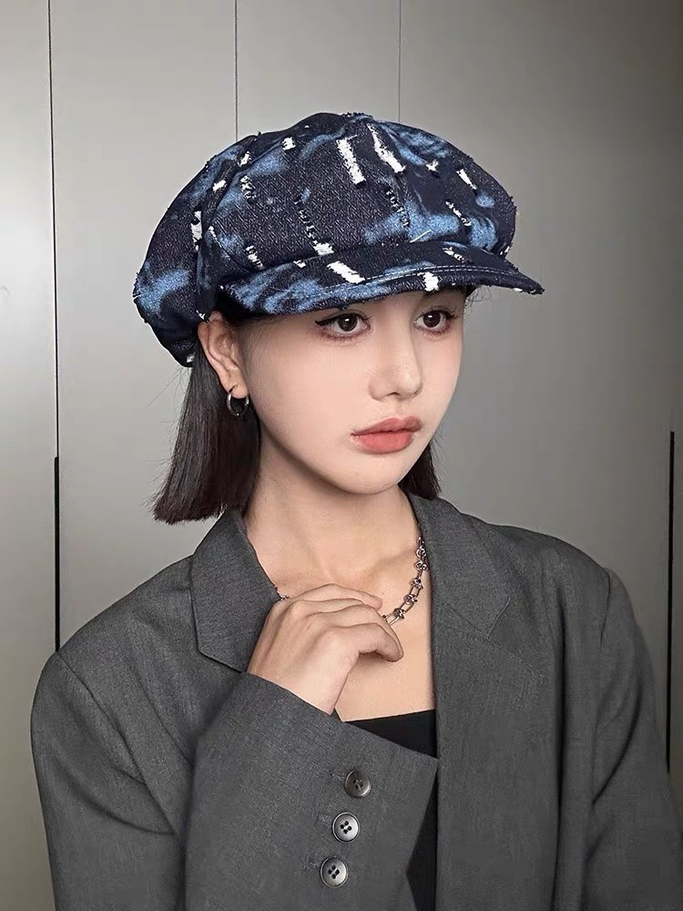 LOEWE罗意威2024新款牛仔八角贝雷帽设计感满满爆款出货超级好搭新款上架