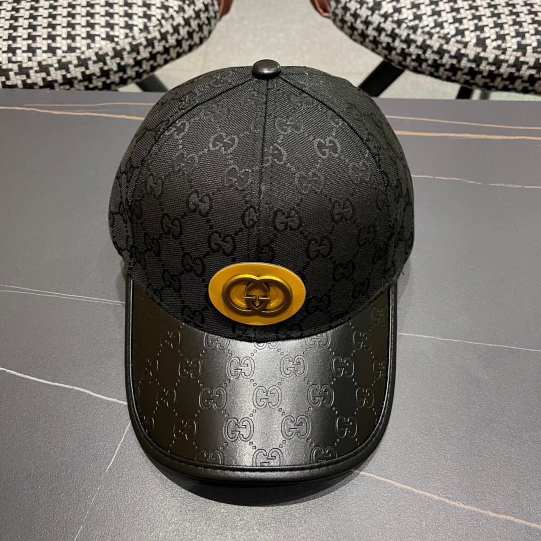 Gucci古奇春夏新款原单棒球帽1:1开模订制原版帆布料+头层牛皮代购热门男女可用百搭款质量超赞！基础头