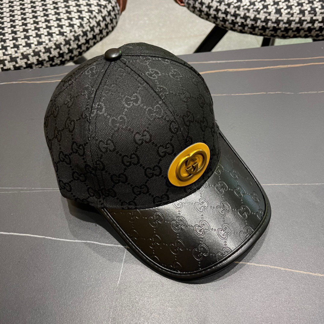 Gucci古奇春夏新款原单棒球帽1:1开模订制原版帆布料+头层牛皮代购热门男女可用百搭款质量超赞！基础头