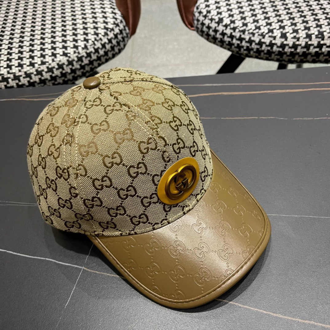 Gucci古奇春夏新款原单棒球帽1:1开模订制原版帆布料+头层牛皮代购热门男女可用百搭款质量超赞！基础头