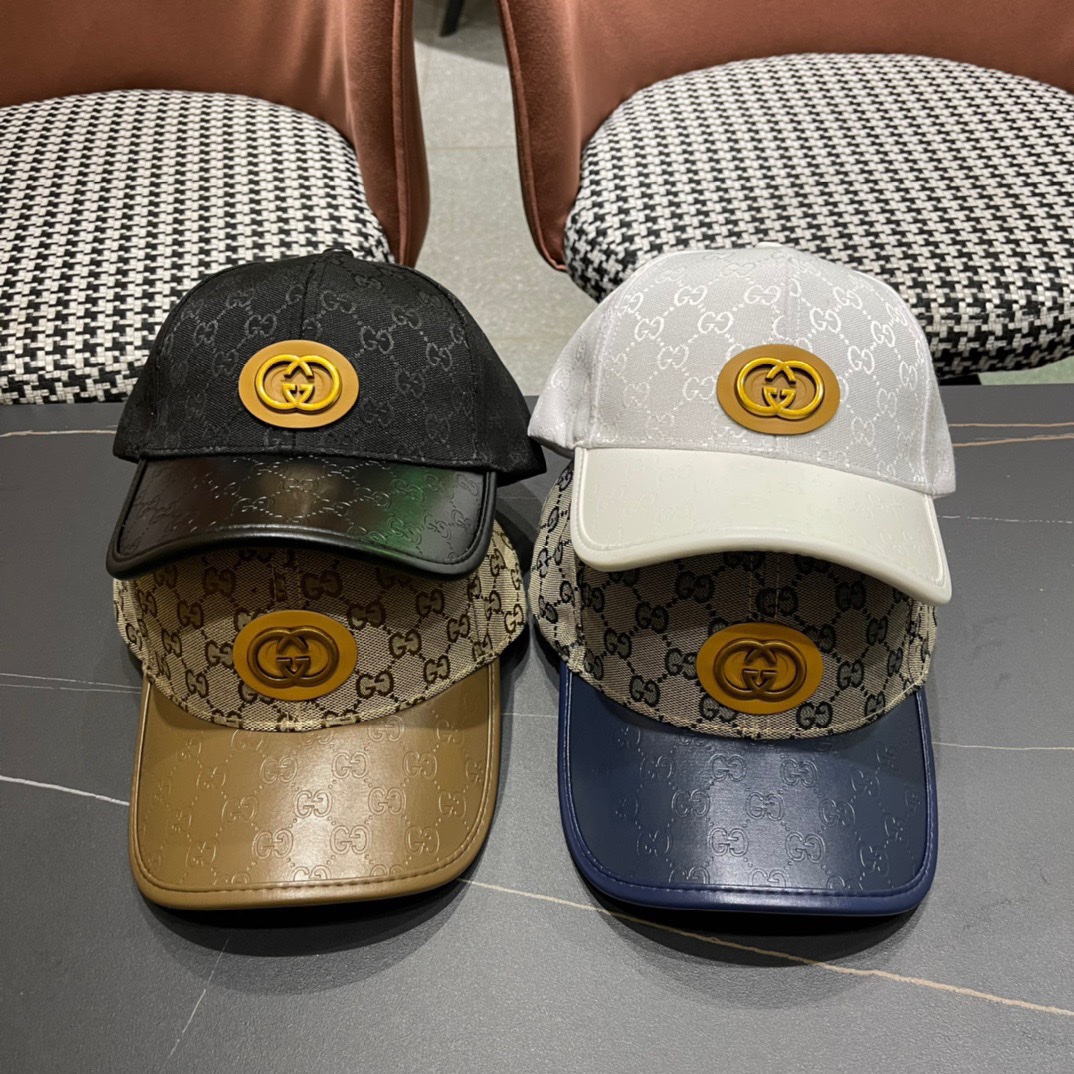 Gucci古奇春夏新款原单棒球帽1:1开模订制原版帆布料+头层牛皮代购热门男女可用百搭款质量超赞！基础头