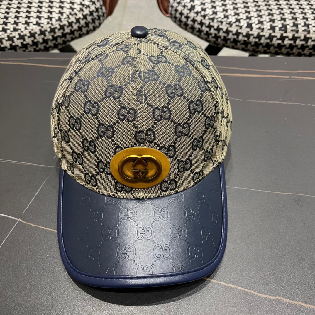 Gucci古奇春夏新款原单棒球帽1:1开模订制原版帆布料+头层牛皮代购热门男女可用百搭款质量超赞！基础头