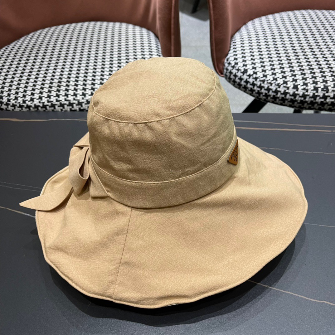 【PRADA普拉达】2024新款三角标渔夫帽，大牌款超好搭配，