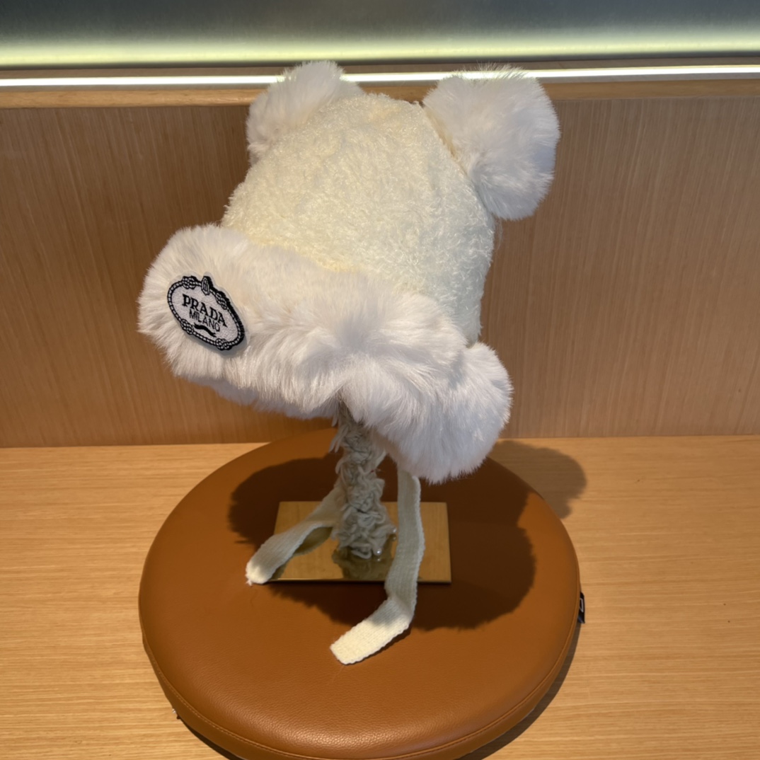 NO:215415,Prada Prada new autumn and winter plush leeve thickened ear protection hat cold wind hat fisherman hat baseball hat knit hat, hat, prada, prada, espadrilles, hats19860909普拉达Prada新款秋冬季毛绒雷锋帽加绒加厚护耳帽子防寒防风帽帽子渔夫帽棒球帽针织帽,帽子,prada,prada,espadrilles,hats,hat