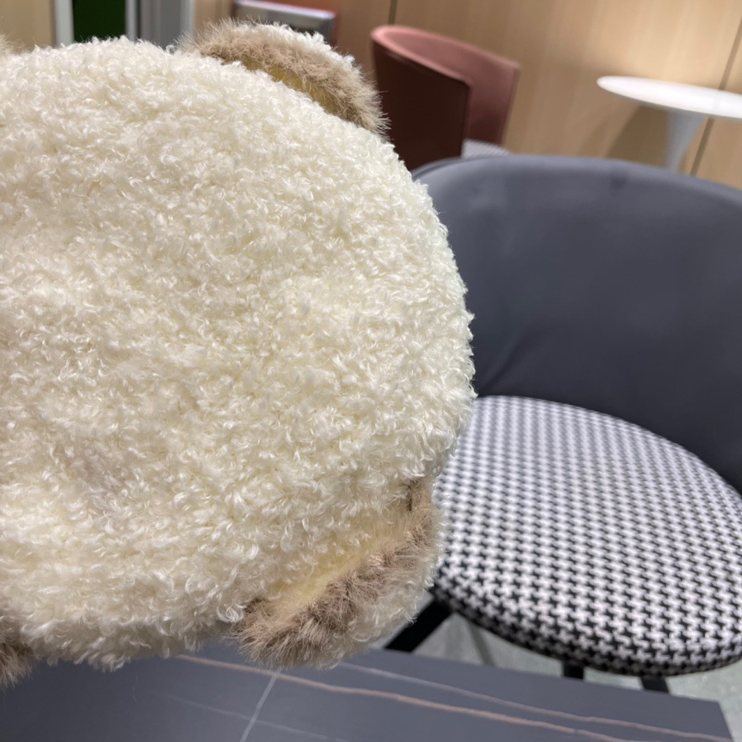 DIOR迪奥毛线帽子女2024秋冬季小可爱针织帽加厚保暖套头网红款大头围