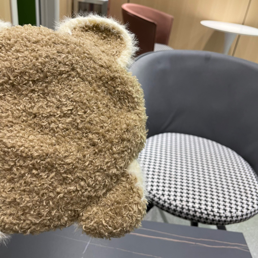 DIOR迪奥毛线帽子女2024秋冬季小可爱针织帽加厚保暖套头网红款大头围