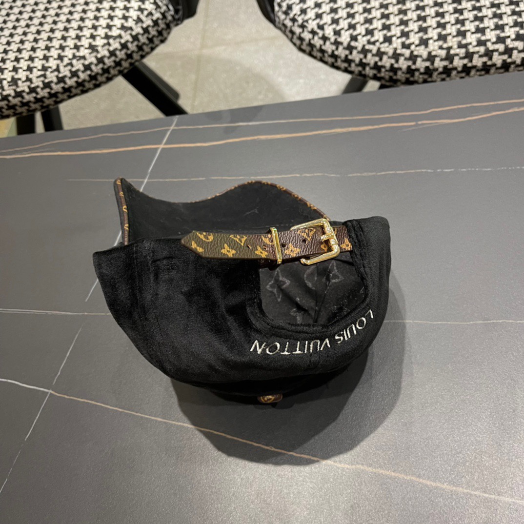 路易威登LouisVuitton2024秋冬新款羊绒毛呢棒球帽LV棒球帽简约大气男女通用