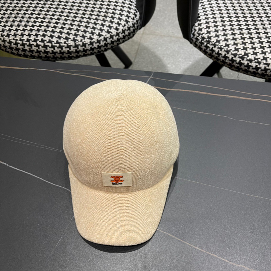 CELINE 赛琳ss新款早秋毛毛棒球帽🧢帽型完全按照定做。凯旋门图案章仔区别市面版本，