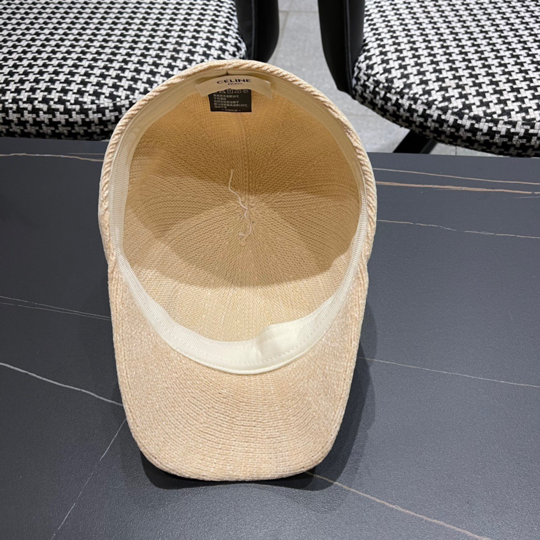 CELINE 赛琳ss新款早秋毛毛棒球帽🧢帽型完全按照定做。凯旋门图案章仔区别市面版本，