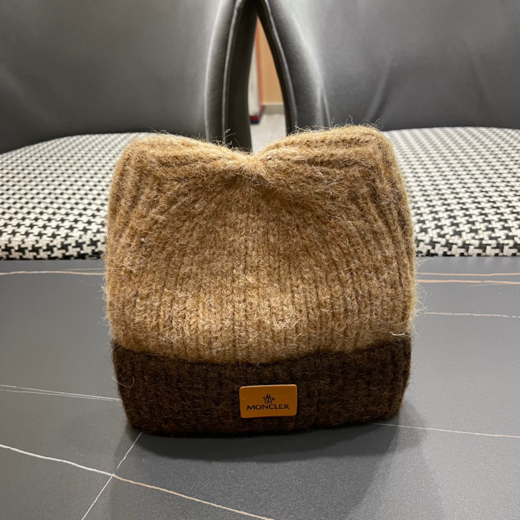蒙口MONCLER 2024新款小猫🐱针织毛线保暖帽护耳
