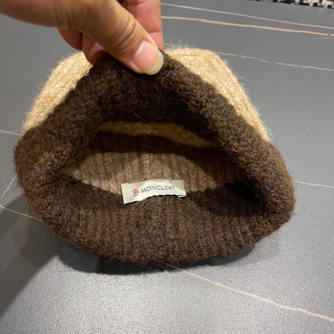 蒙口MONCLER 2024新款小猫🐱针织毛线保暖帽护耳