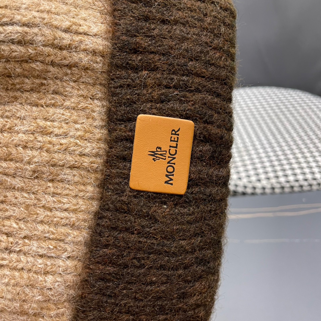 蒙口MONCLER 2024新款小猫🐱针织毛线保暖帽护耳