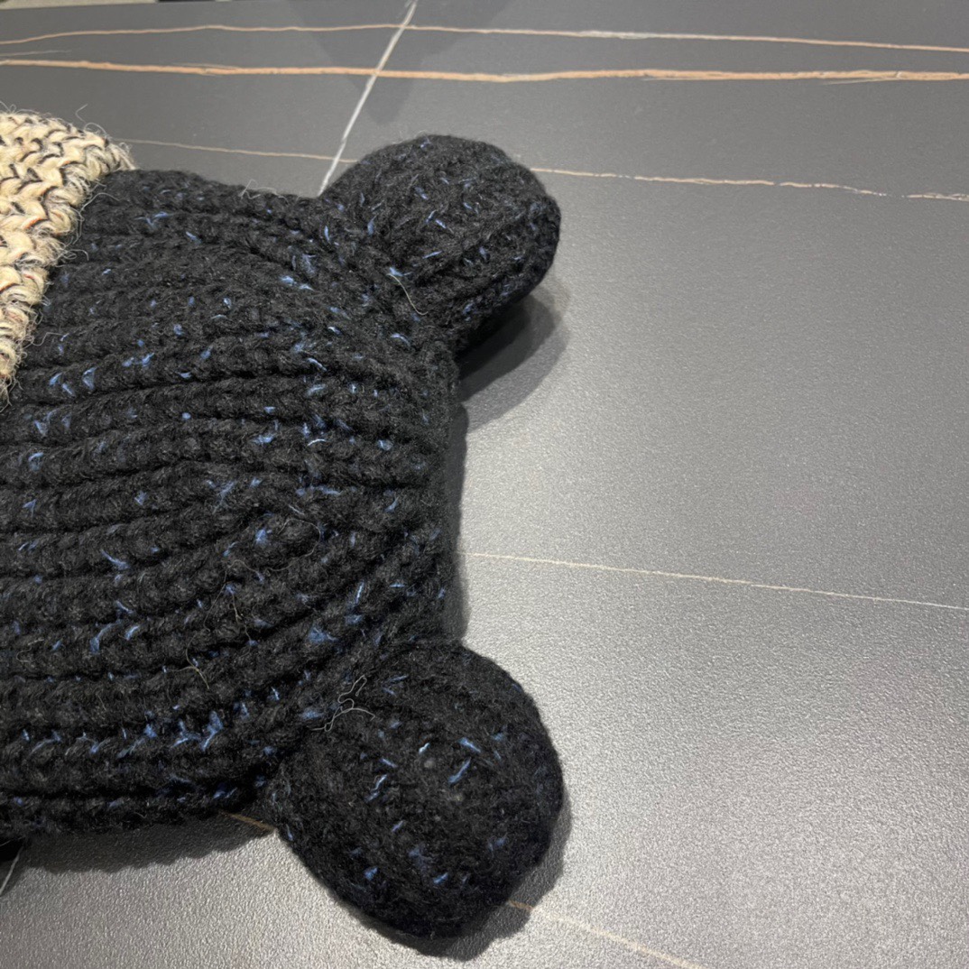 Lv路易威登2024秋冬款针织毛线护耳帽女冬天网红保暖帽子