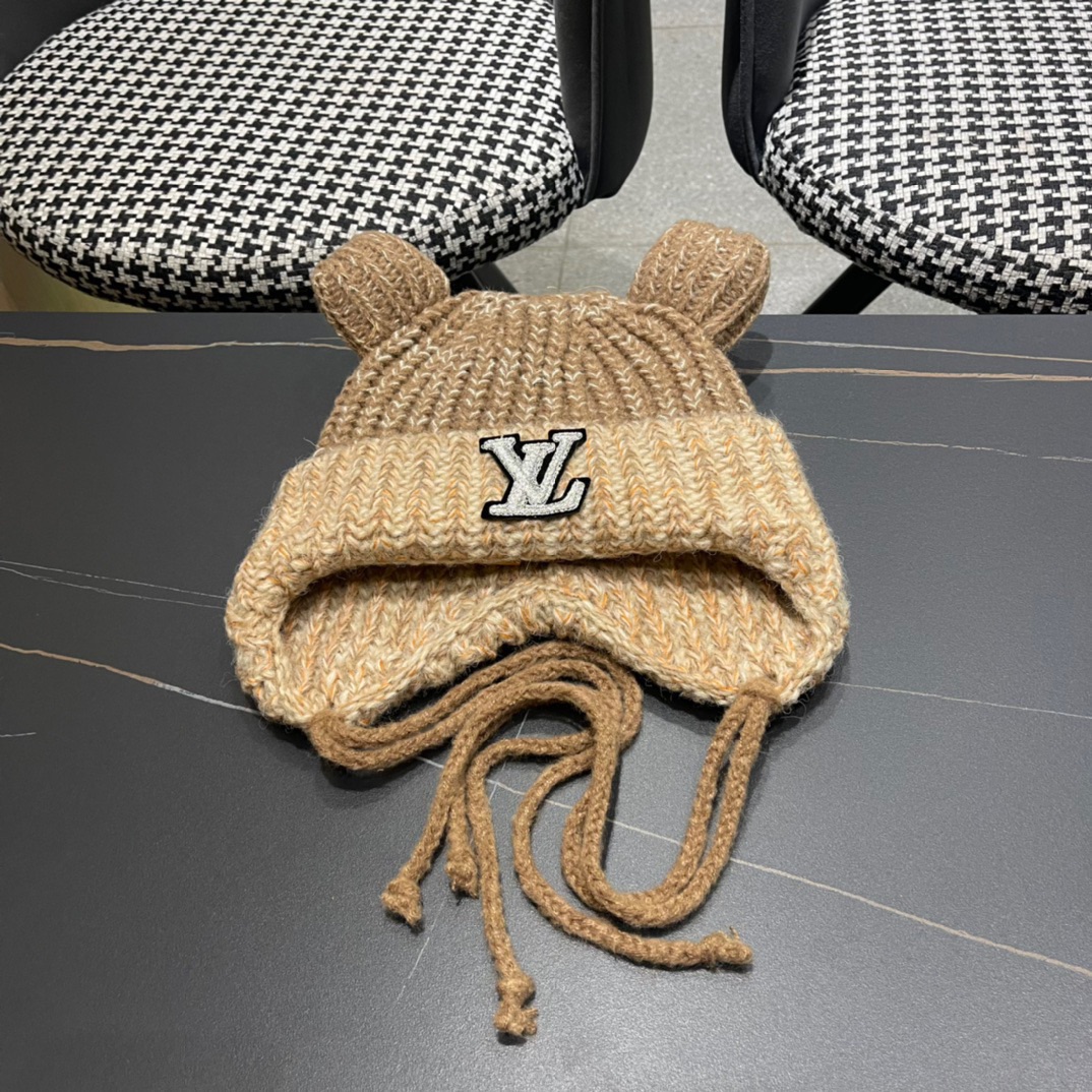 NO:580370,Lv Louis Vuitton autumn and winter knitted wool ear protection hat for women winter Internet celebrity warm hat hat fisherman hat baseball cap knitted hat, hat, louis vuitton, louis vuitton, espadrilles, hats19860909Lv路易威登秋冬款针织毛线护耳帽女冬天网红保暖帽子帽子渔夫帽棒球帽针织帽,帽子,louis vuitton,louis vuitton,espadrilles,hats,hat