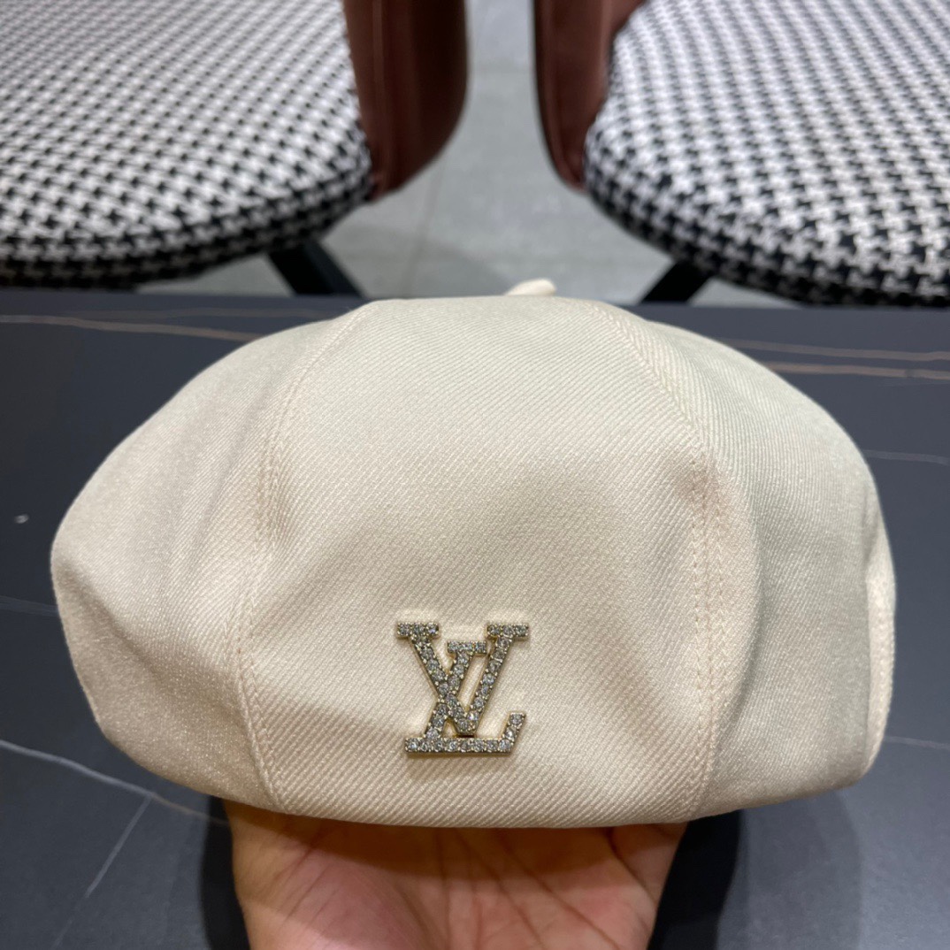 上新！路易威登 LouisVuitton新款八角帽女款春夏贝雷帽