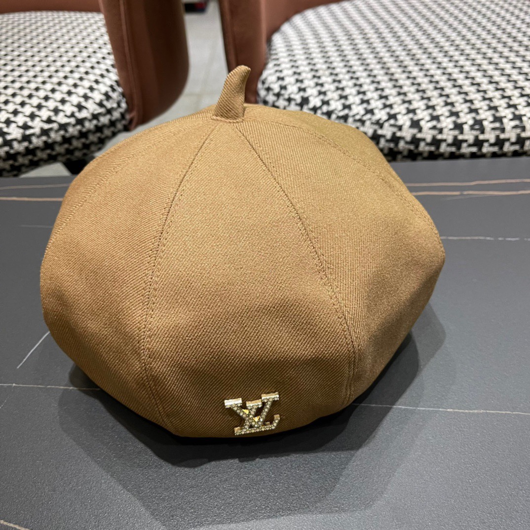 上新！路易威登 LouisVuitton新款八角帽女款春夏贝雷帽