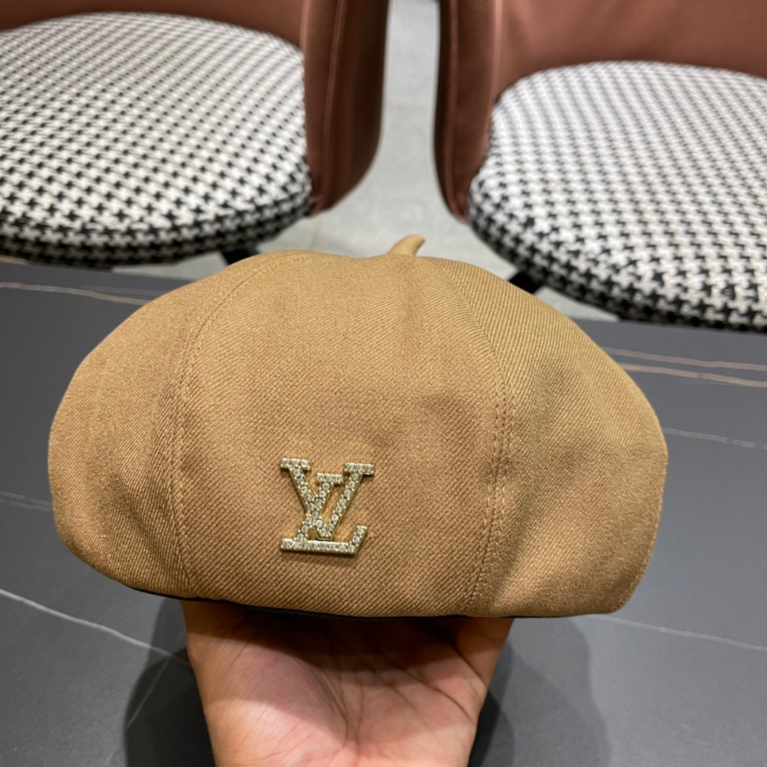 上新！路易威登 LouisVuitton新款八角帽女款春夏贝雷帽
