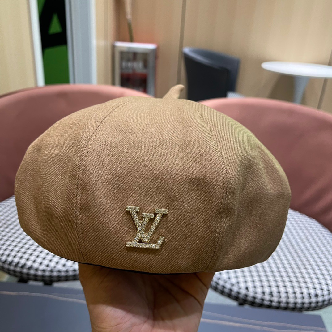 上新！路易威登 LouisVuitton新款八角帽女款春夏贝雷帽
