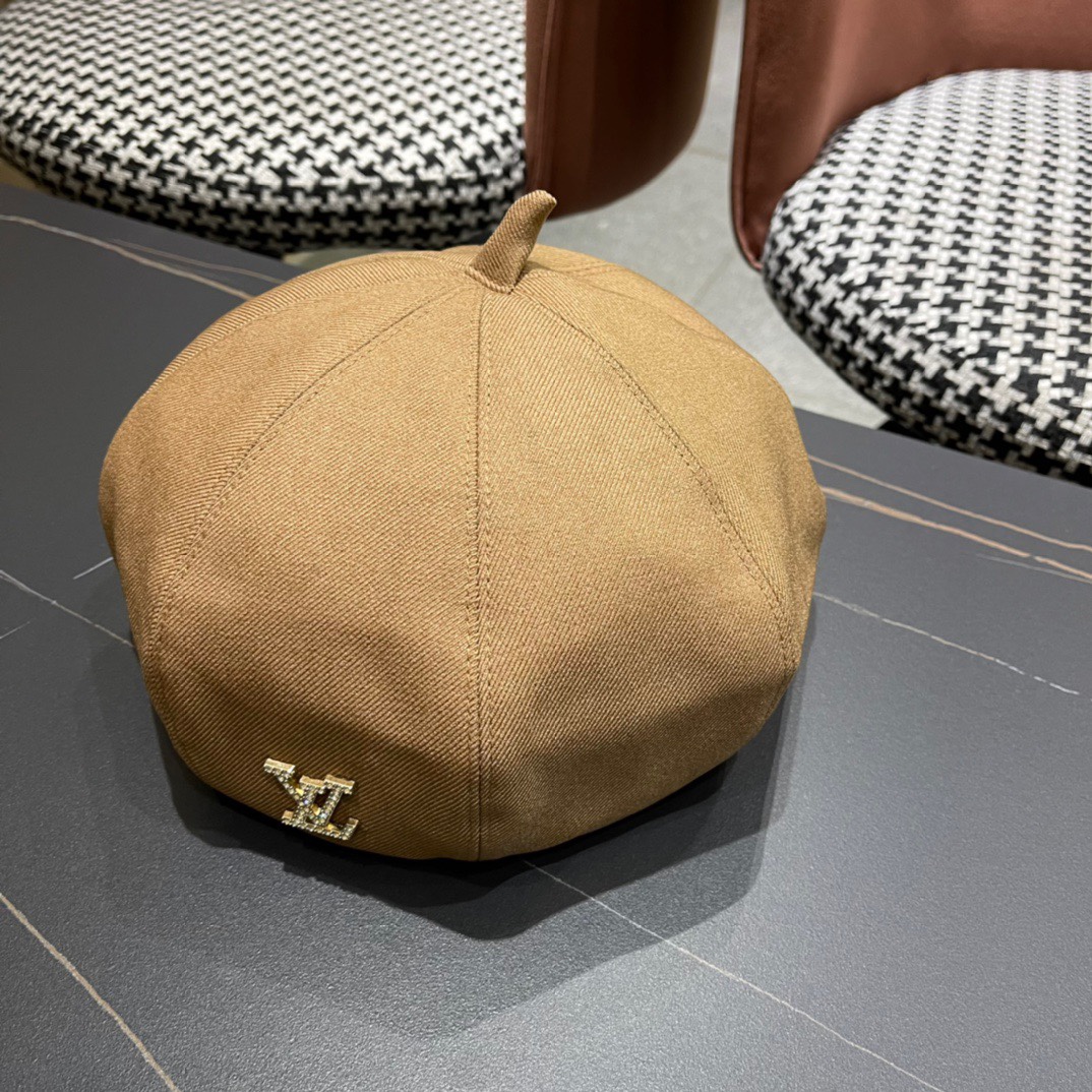 上新！路易威登 LouisVuitton新款八角帽女款春夏贝雷帽