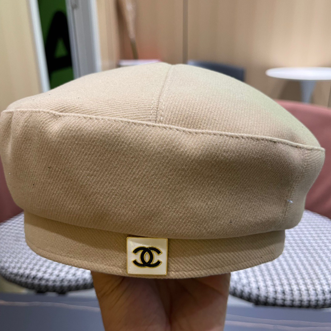 Chanel2024香奈儿早秋贝雷帽可爱蓓蕾帽子女生韩版
