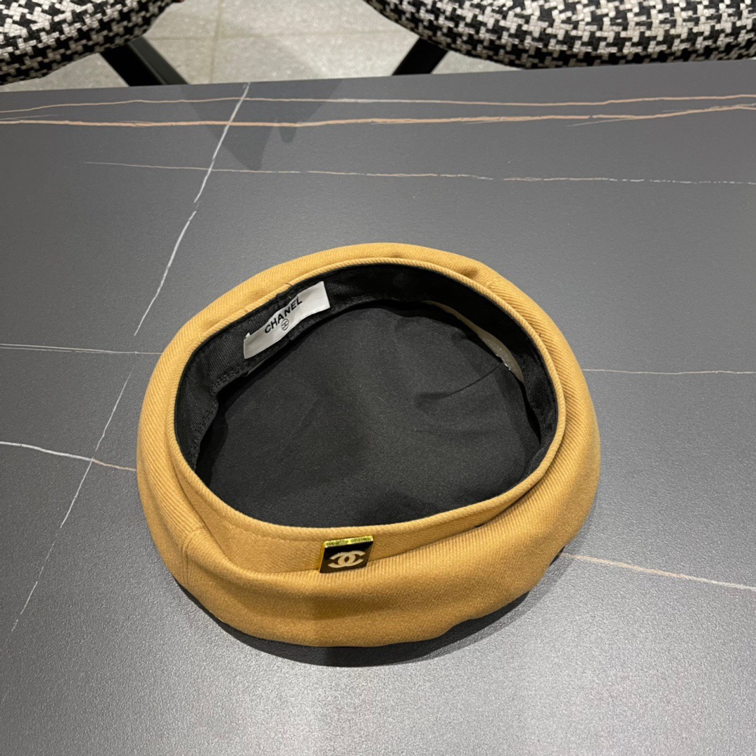 Chanel2024香奈儿早秋贝雷帽可爱蓓蕾帽子女生韩版