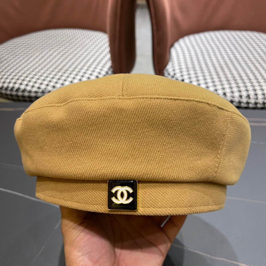 Chanel2024香奈儿早秋贝雷帽可爱蓓蕾帽子女生韩版