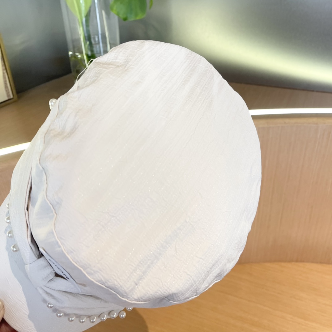 Dior迪奥新款韩版2024年秋新款带珍珠女士贝雷帽子