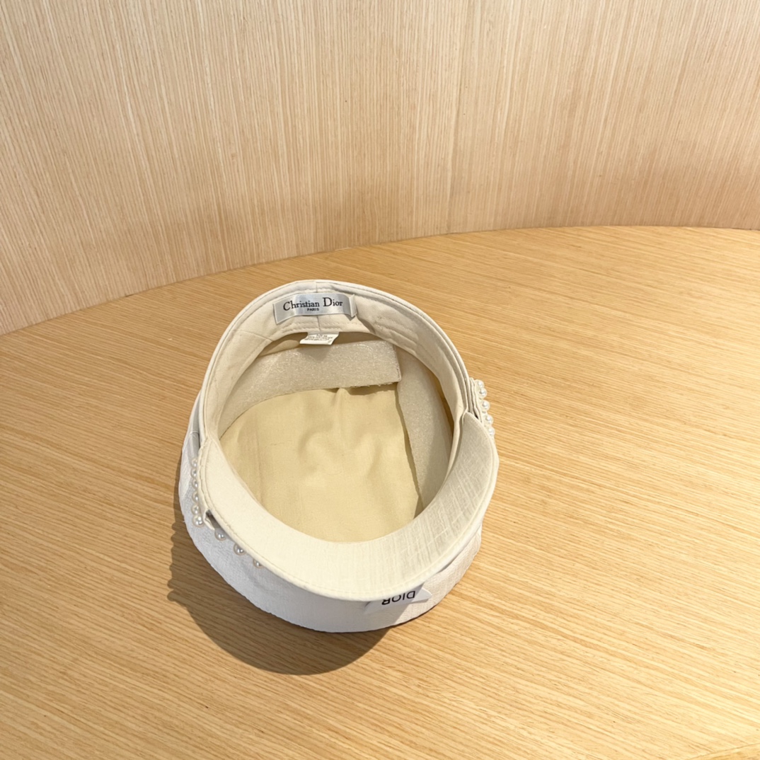 Dior迪奥新款韩版2024年秋新款带珍珠女士贝雷帽子