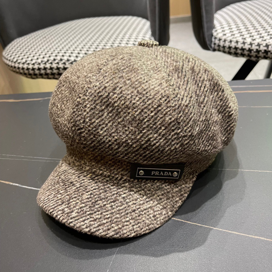 NO:216174,[Prada] New early autumn berets are shipped, super easy to match, buy them now!  Hat fisherman hat baseball hat knit hat, hat, prada, espadrilles, hats19860909【普拉达】早秋贝雷帽新款出货,超好搭配,赶紧入手！帽子渔夫帽棒球帽针织帽,帽子,prada,espadrilles,hats,hat