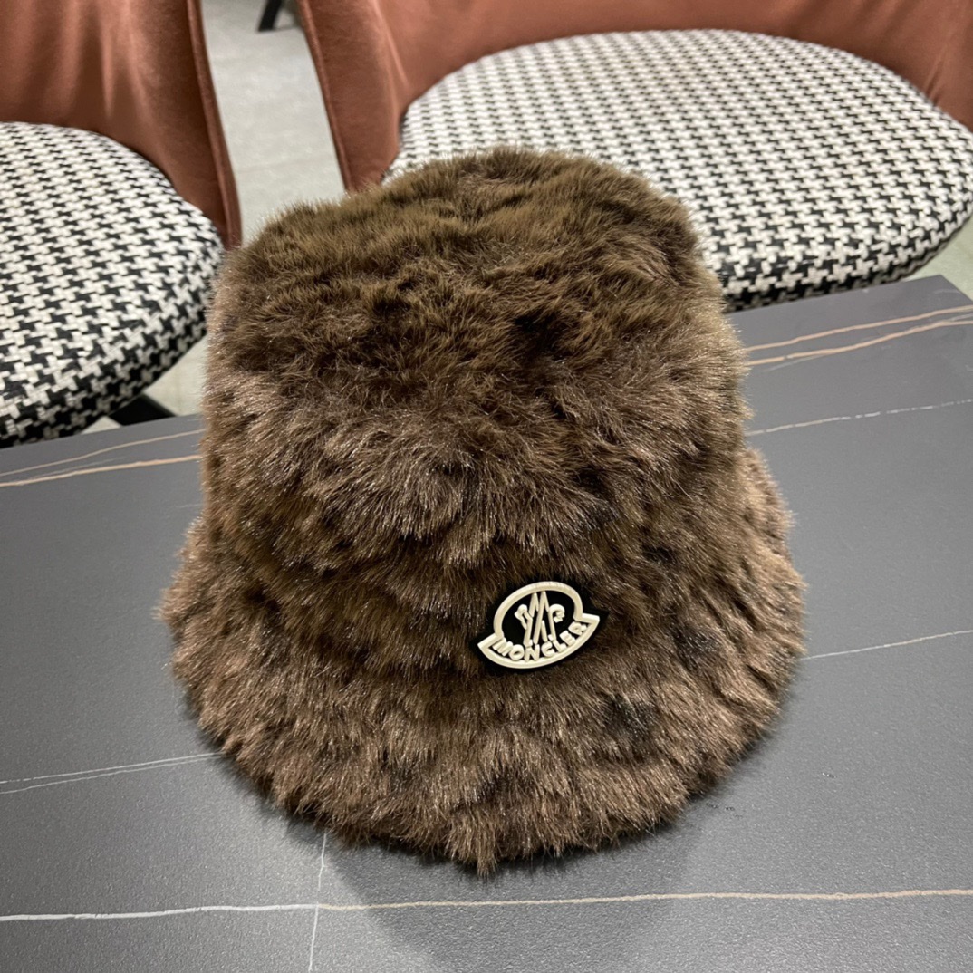 （蒙囗MONCLER】2024秋冬款毛绒绒保暖甜美可爱毛绒渔夫