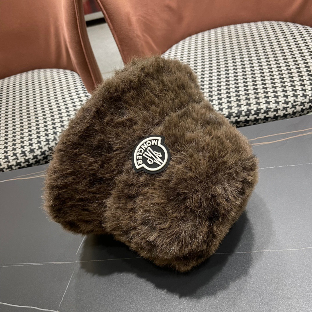 （蒙囗MONCLER】2024秋冬款毛绒绒保暖甜美可爱毛绒渔夫