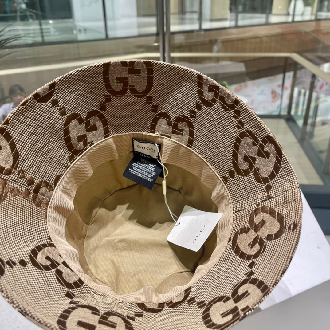  GUCCI  古奇 2023新款韩版原单可爱小熊熊渔夫帽🧢高品质，休闲风格，低調奢華，超级时尚的颜色，