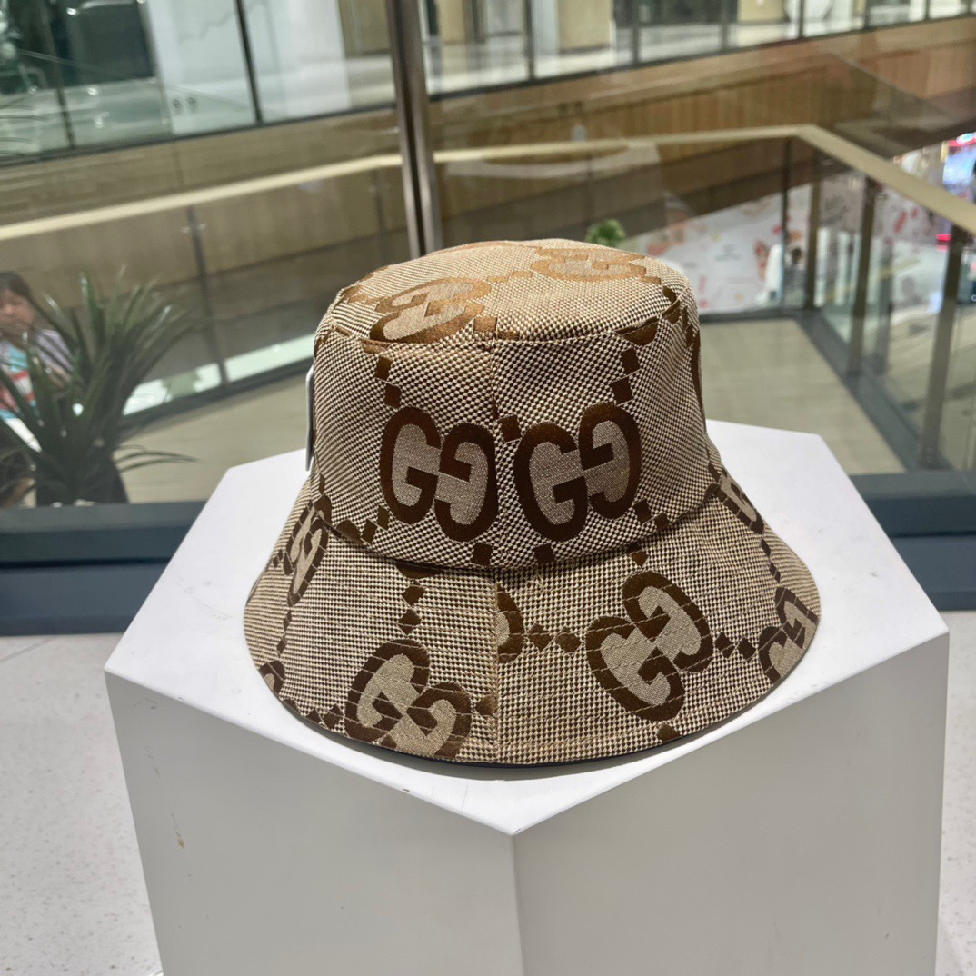  GUCCI  古奇 2023新款韩版原单可爱小熊熊渔夫帽🧢高品质，休闲风格，低調奢華，超级时尚的颜色，
