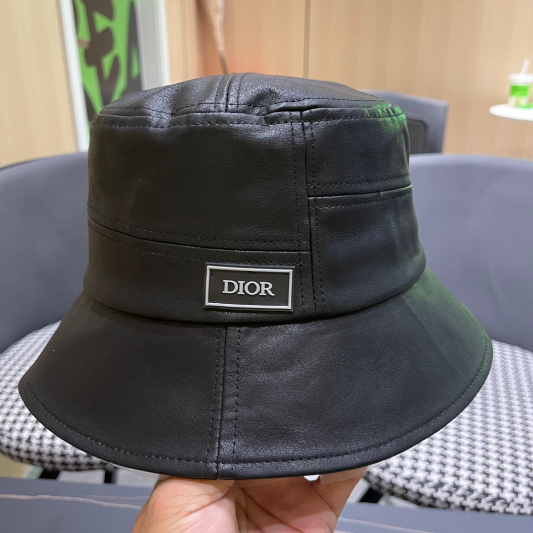 Dior 迪奥 早秋2024新款牛皮渔夫帽，精致純也格调很有感觉，很酷很时尚，质量超赞