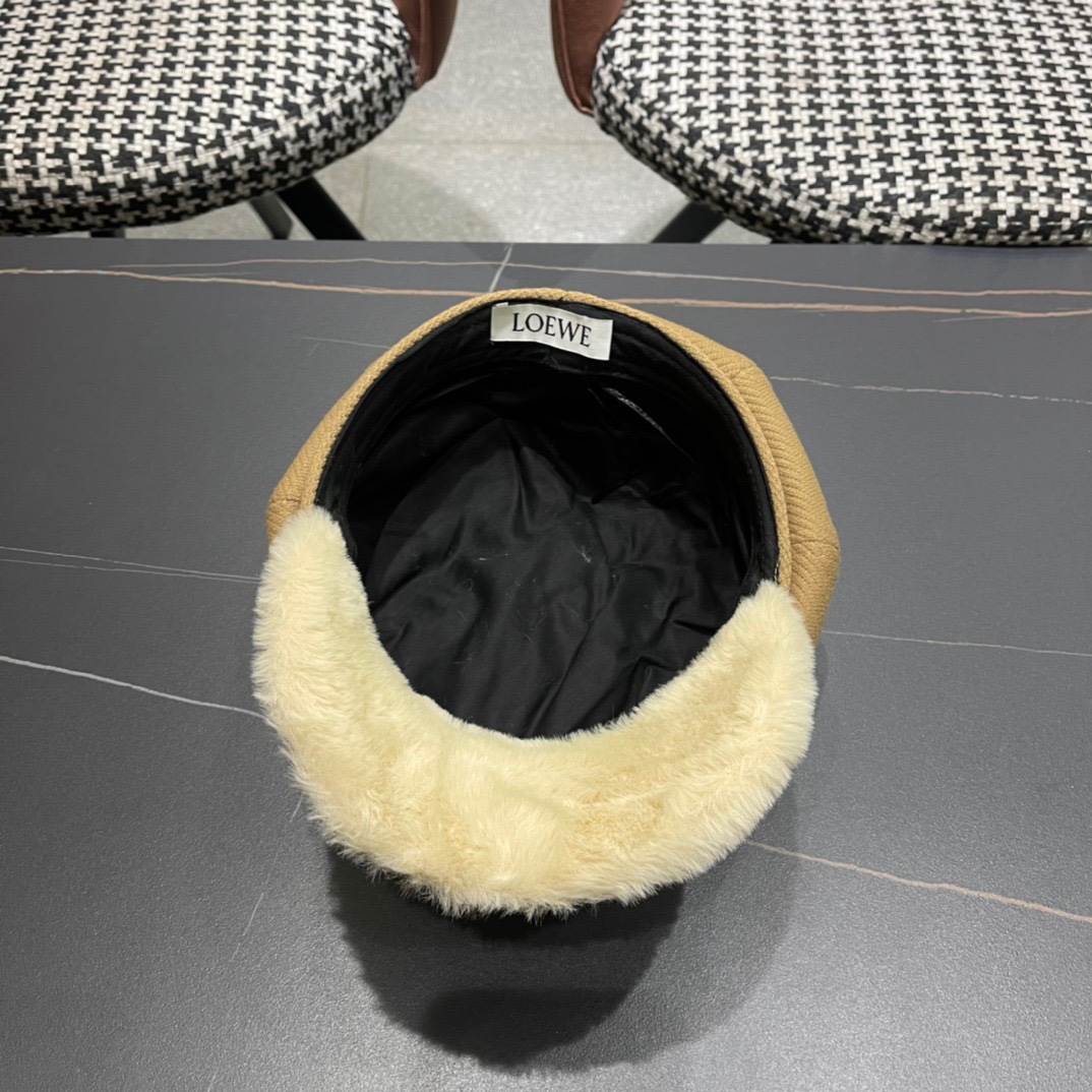  罗意威 loewe贝雷帽女新款秋冬韩系报童帽显脸小