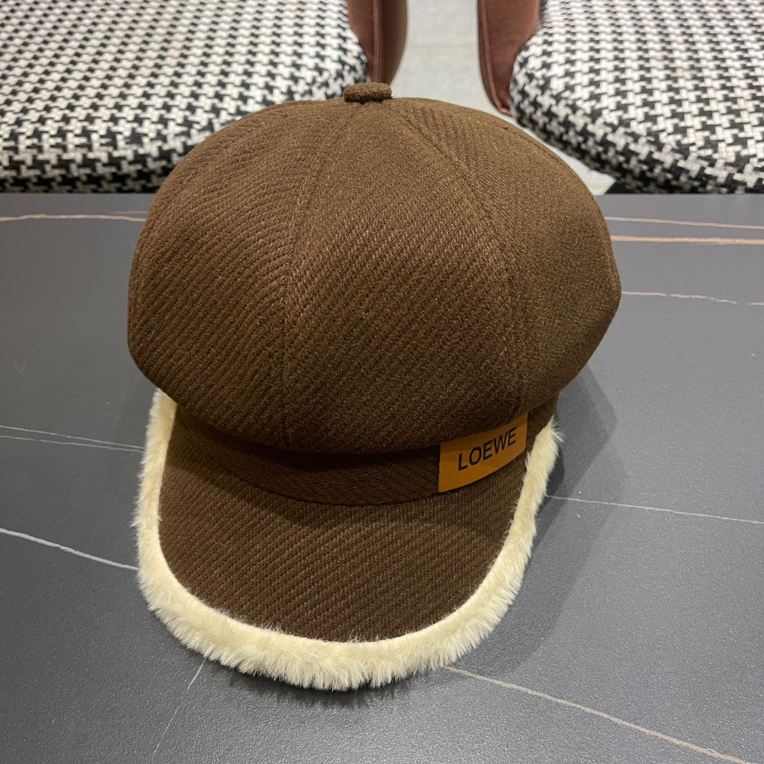  罗意威 loewe贝雷帽女新款秋冬韩系报童帽显脸小