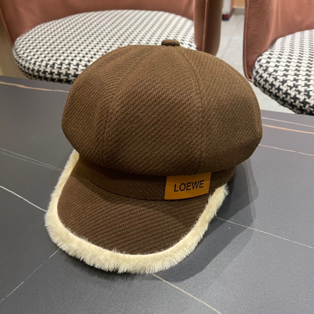  罗意威 loewe贝雷帽女新款秋冬韩系报童帽显脸小