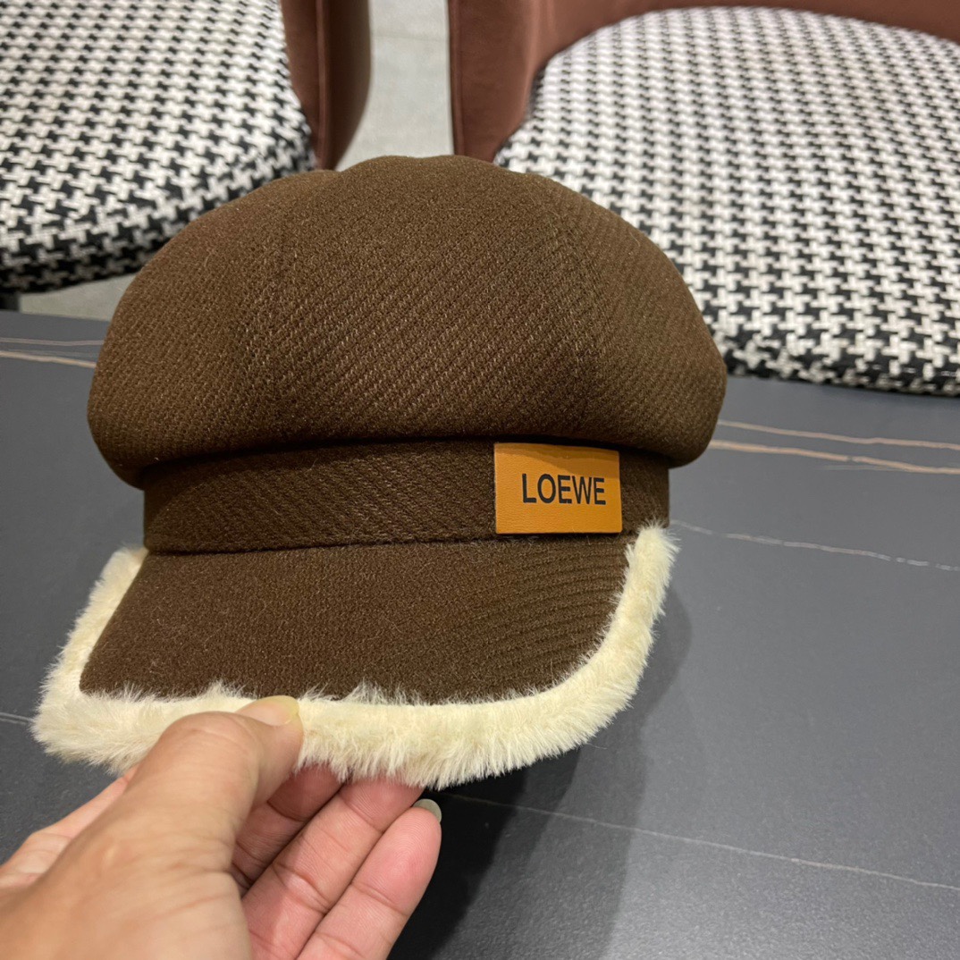  罗意威 loewe贝雷帽女新款秋冬韩系报童帽显脸小