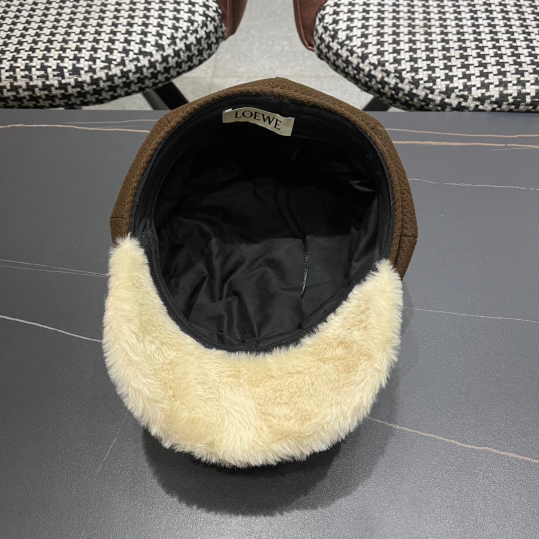  罗意威 loewe贝雷帽女新款秋冬韩系报童帽显脸小