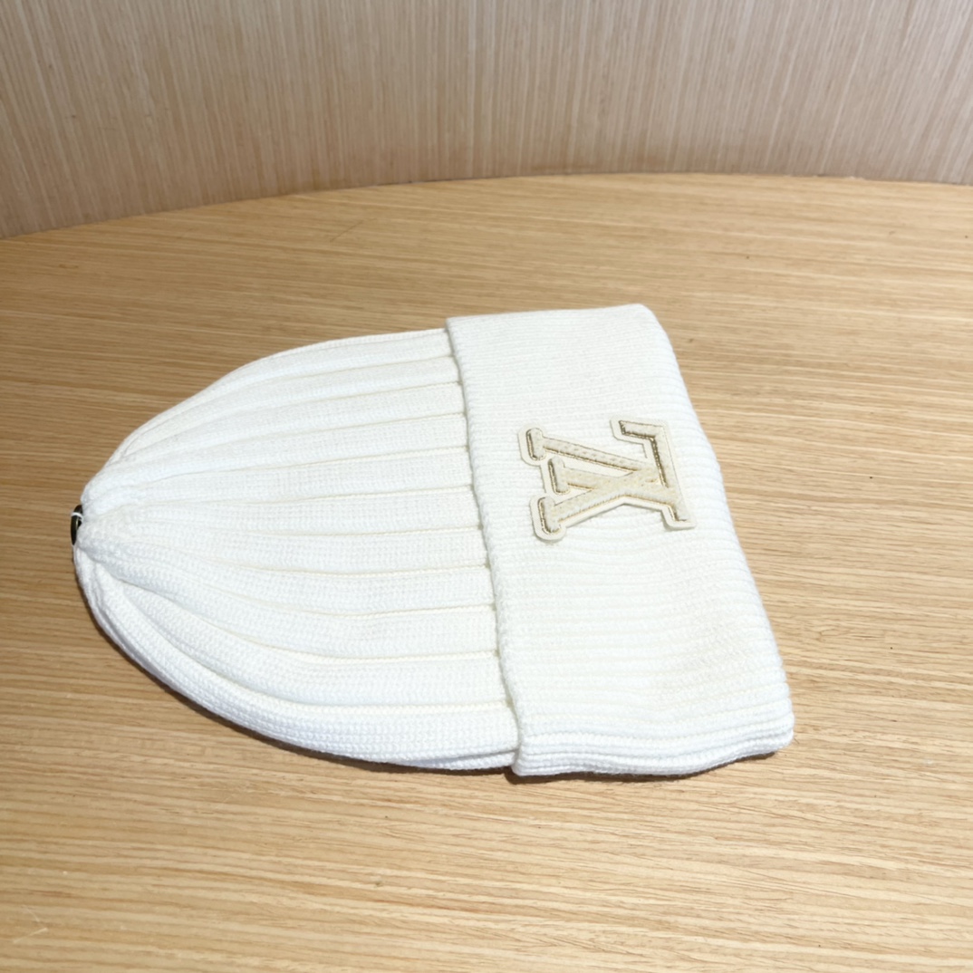 lv路易威登拼色毛线帽子女冬天时尚保暖潮流出街户外护耳针织帽